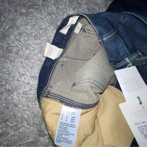 AMERICAN EAGLE AE77 Premium Stovepipe Carpenter Jeans Dark Wash High Waist 00Shr - Picture 6 of 12